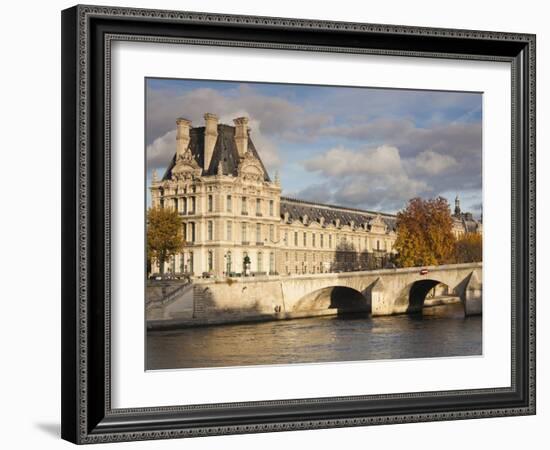 Musee Du Louvre Building in Autumn, Paris, France-Walter Bibikow-Framed Photographic Print
