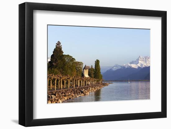 Musee Suisse du Jeu (The Swiss Museum of Games), Lake Geneva (Lac Leman), Vevey, Vaud, Switzerland,-Christian Kober-Framed Photographic Print