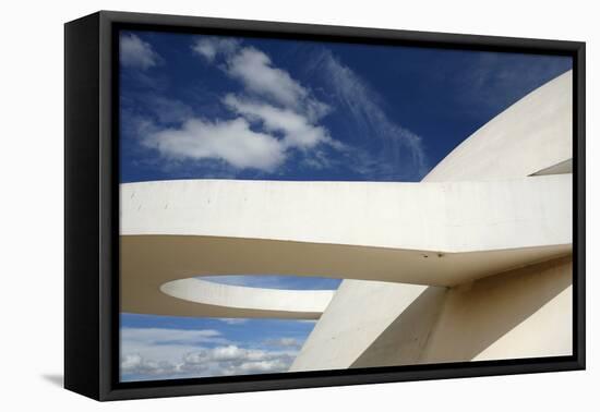 Museo Nacional (Nat'l Museum) Designed by Oscar Niemeyer, Brasilia, UNESCO Site, Brazil-Yadid Levy-Framed Premier Image Canvas