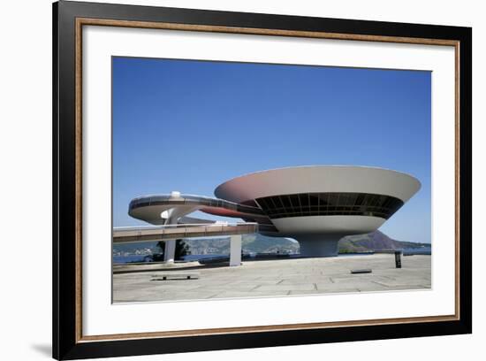 Museu do Arte Contemporanea (Museum of Contemporary Art), Niteroi, Rio de Janeiro, Brazil-Yadid Levy-Framed Photographic Print