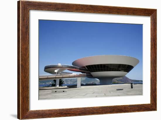 Museu do Arte Contemporanea (Museum of Contemporary Art), Niteroi, Rio de Janeiro, Brazil-Yadid Levy-Framed Photographic Print