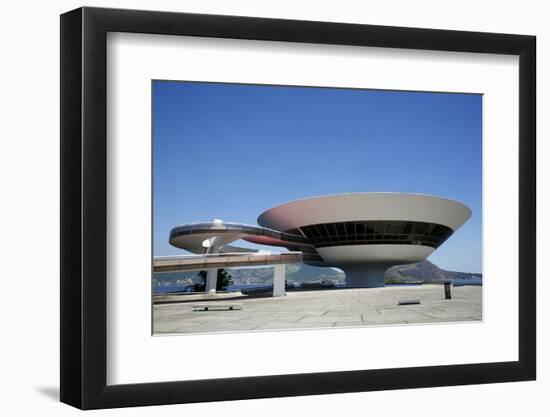 Museu do Arte Contemporanea (Museum of Contemporary Art), Niteroi, Rio de Janeiro, Brazil-Yadid Levy-Framed Photographic Print