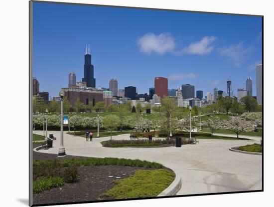 Museum Campus, Grant Park and the South Loop City Skyline, Chicago, Illinois, USA-Amanda Hall-Mounted Photographic Print