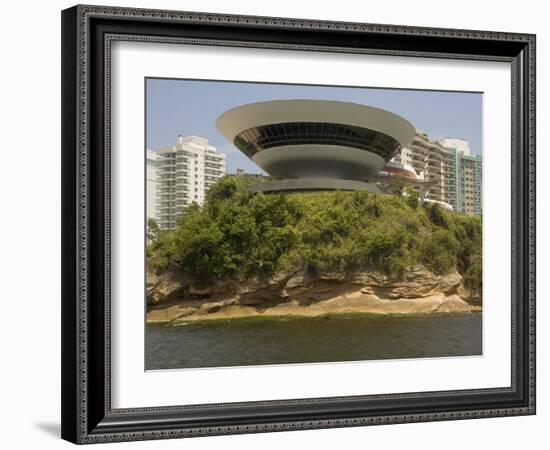 Museum of Contemporary Art, Designed by Oscar Niemeyer, Niteroi, Rio De Janeiro, Brazil-Richardson Rolf-Framed Photographic Print