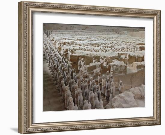 Museum of Qin Terra Cotta Warriors and Horses, Xian, Lintong County, Shaanxi Province, China-Adam Jones-Framed Photographic Print