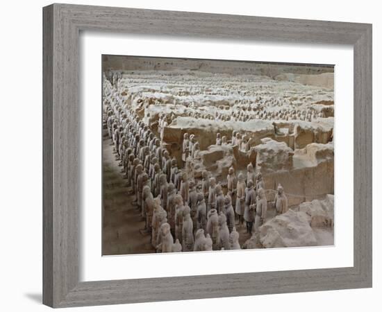 Museum of Qin Terra Cotta Warriors and Horses, Xian, Lintong County, Shaanxi Province, China-Adam Jones-Framed Photographic Print