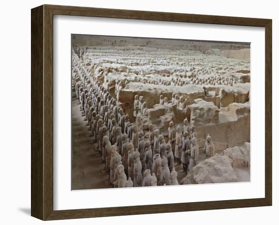 Museum of Qin Terra Cotta Warriors and Horses, Xian, Lintong County, Shaanxi Province, China-Adam Jones-Framed Photographic Print