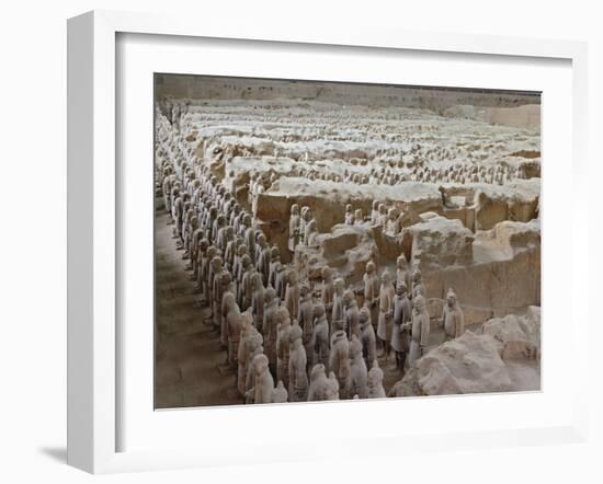 Museum of Qin Terra Cotta Warriors and Horses, Xian, Lintong County, Shaanxi Province, China-Adam Jones-Framed Photographic Print