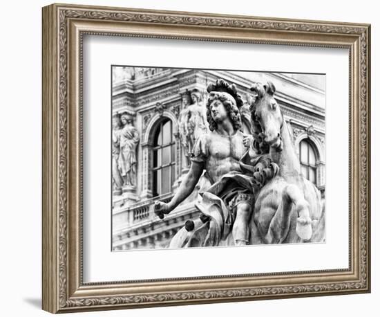 Museum of the Louvre, Statue Equestrian of Louis XIV, Paris, France-Philippe Hugonnard-Framed Photographic Print