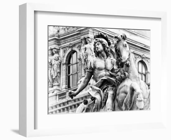 Museum of the Louvre, Statue Equestrian of Louis XIV, Paris, France-Philippe Hugonnard-Framed Photographic Print