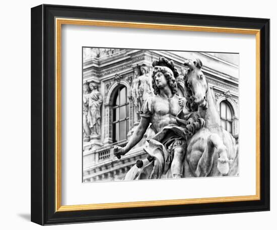 Museum of the Louvre, Statue Equestrian of Louis XIV, Paris, France-Philippe Hugonnard-Framed Photographic Print