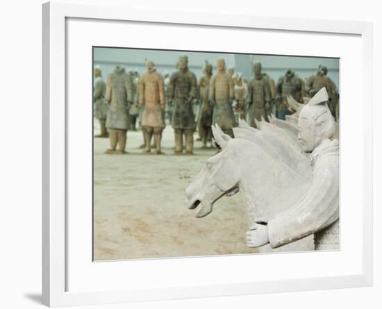 Museum of the Terracotta Warriors Opened in 1979 Near Xian City, Shaanxi Province, China-Kober Christian-Framed Photographic Print