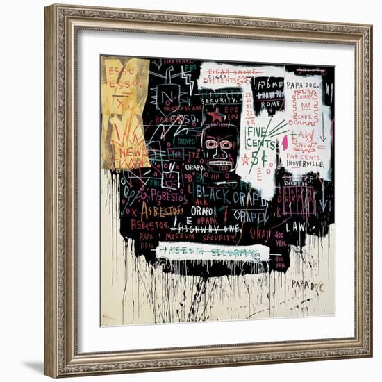 Museum Security (Broadway Meltdown), 1983-Jean-Michel Basquiat-Framed Giclee Print