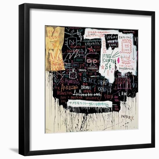 Museum Security (Broadway Meltdown), 1983-Jean-Michel Basquiat-Framed Giclee Print