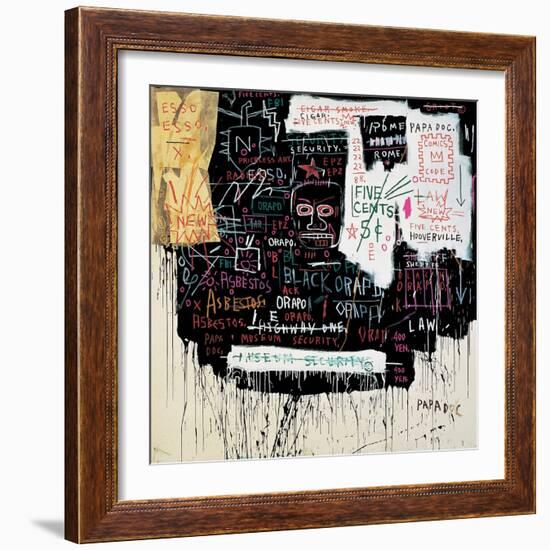 Museum Security (Broadway Meltdown), 1983-Jean-Michel Basquiat-Framed Giclee Print