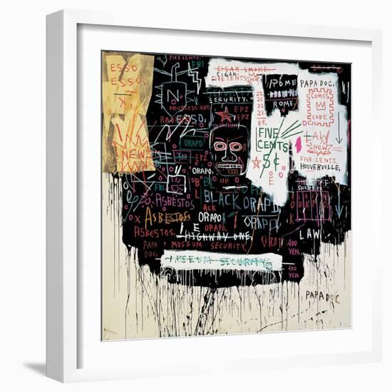 Museum Security (Broadway Meltdown), 1983-Jean-Michel Basquiat-Framed Giclee Print