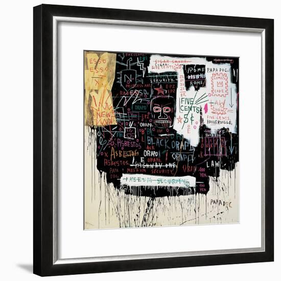 Museum Security (Broadway Meltdown), 1983-Jean-Michel Basquiat-Framed Giclee Print