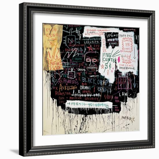 Museum Security (Broadway Meltdown), 1983-Jean-Michel Basquiat-Framed Giclee Print