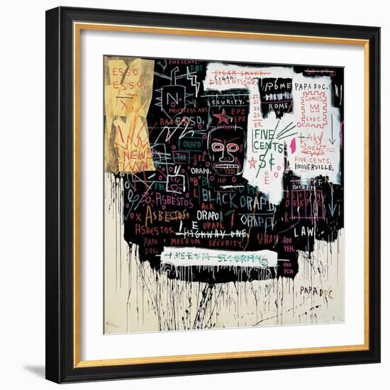 Museum Security (Broadway Meltdown), 1983-Jean-Michel Basquiat-Framed Giclee Print