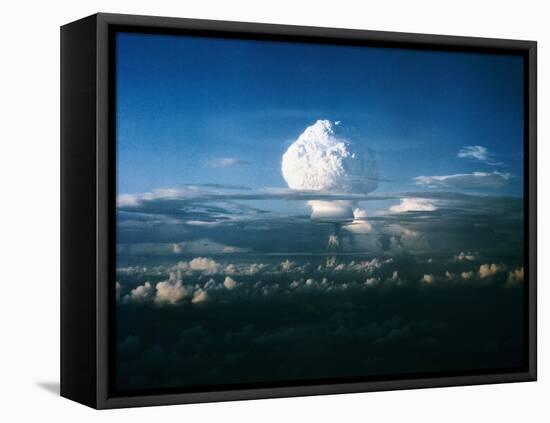 Mushroom Cloud from Nuclear Testing-null-Framed Premier Image Canvas