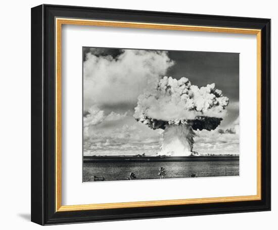 Mushroom Cloud of Water And Radioactive Material-us National Archives-Framed Photographic Print