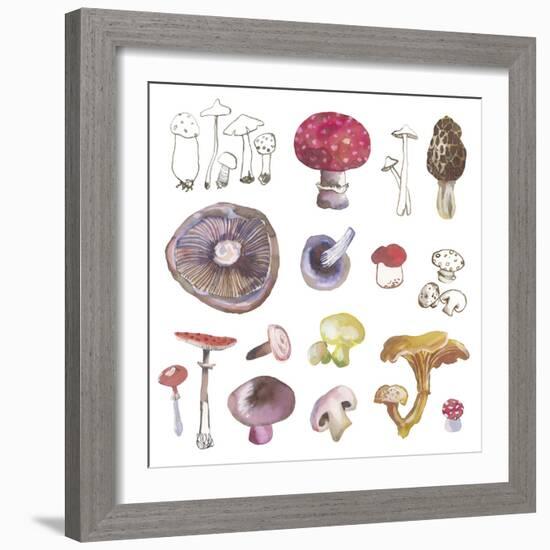 Mushroom Medley-Sandra Jacobs-Framed Giclee Print