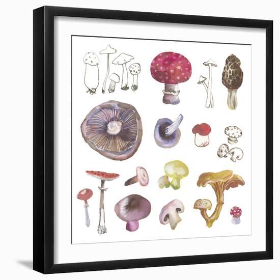 Mushroom Medley-Sandra Jacobs-Framed Giclee Print