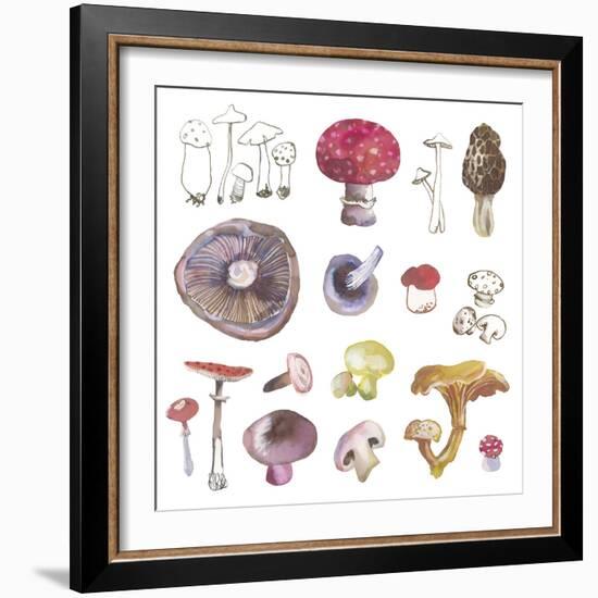 Mushroom Medley-Sandra Jacobs-Framed Giclee Print