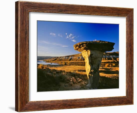 Mushroom Rock on the Missouri River, Montana, USA-Chuck Haney-Framed Photographic Print