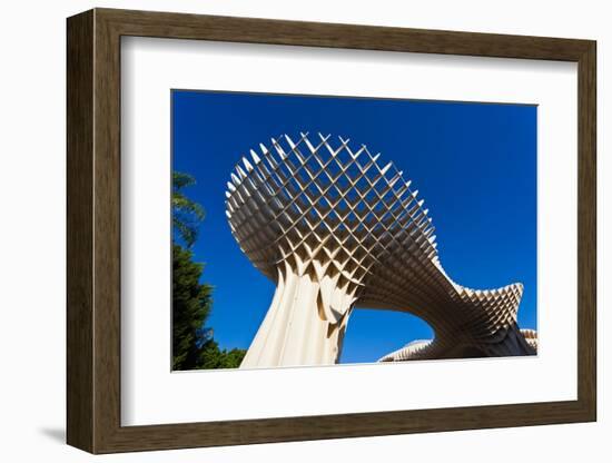 Mushroom structure, Metropol Parasol, Plaza De La Encarnacion, Seville, Andalusia, Spain-null-Framed Photographic Print