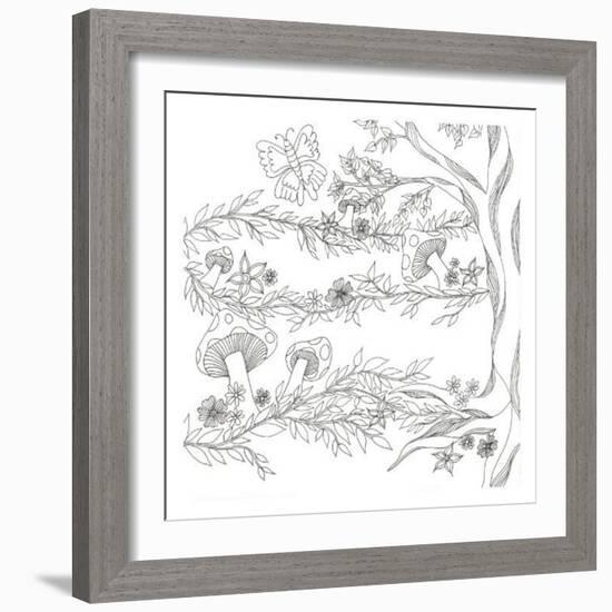 Mushroom Trees-Pam Varacek-Framed Premium Giclee Print