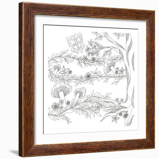 Mushroom Trees-Pam Varacek-Framed Premium Giclee Print