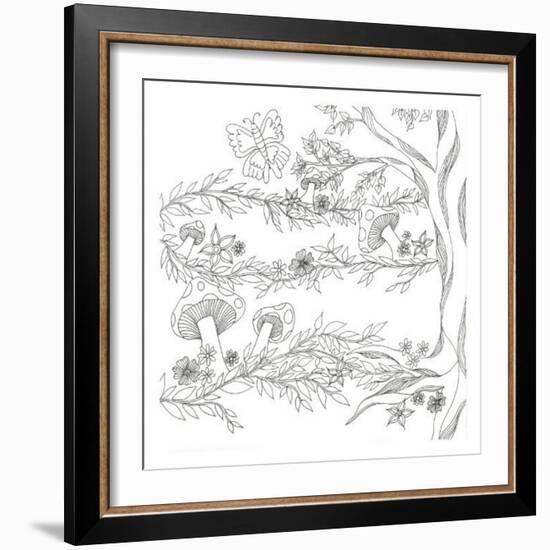 Mushroom Trees-Pam Varacek-Framed Art Print