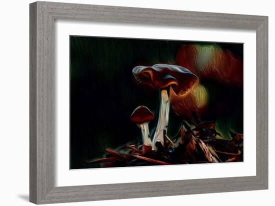 Mushrooms, 2021, (digital)-Scott J. Davis-Framed Giclee Print