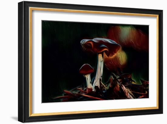 Mushrooms, 2021, (digital)-Scott J. Davis-Framed Giclee Print