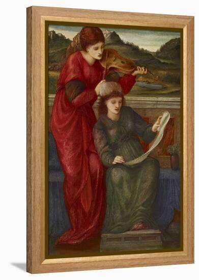 Music, 1877-Edward Burne-Jones-Framed Premier Image Canvas