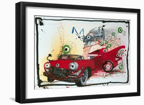 Music 3, 1999 (drawing)-Ralph Steadman-Framed Giclee Print