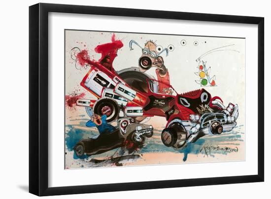 Music 5, 2000 (drawing)-Ralph Steadman-Framed Giclee Print