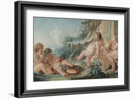 Music and Dance, 1740S (Oil on Canvas)-Francois Boucher-Framed Giclee Print