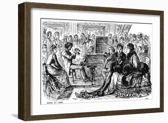 Music at Home, 1885-George Du Maurier-Framed Giclee Print