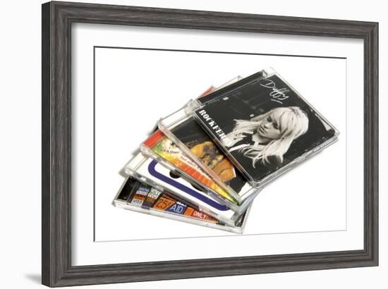 Music CD Cases-Johnny Greig-Framed Photographic Print