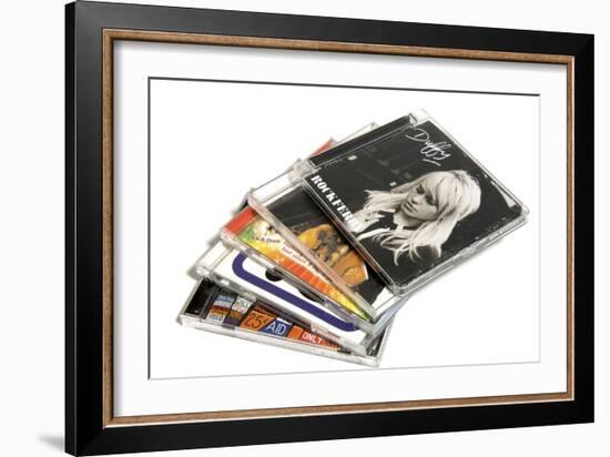 Music CD Cases-Johnny Greig-Framed Photographic Print