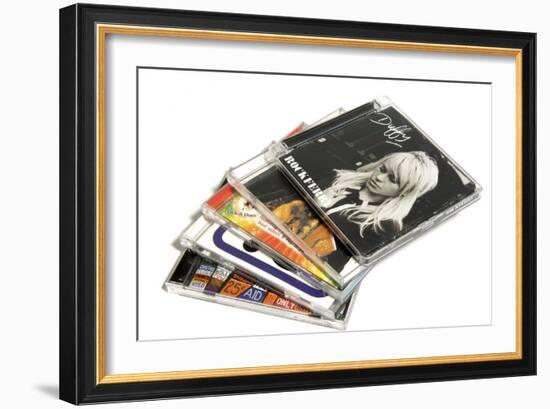 Music CD Cases-Johnny Greig-Framed Photographic Print