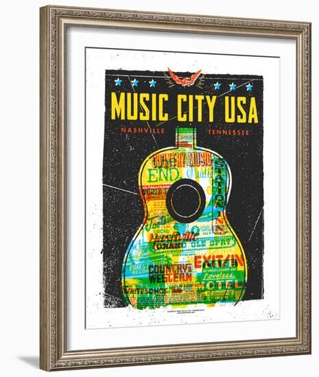 Music City USA-Print Mafia-Framed Serigraph