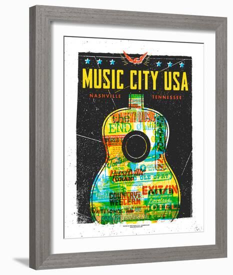 Music City USA-Print Mafia-Framed Serigraph