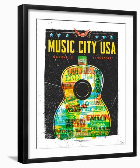 Music City USA-Print Mafia-Framed Serigraph