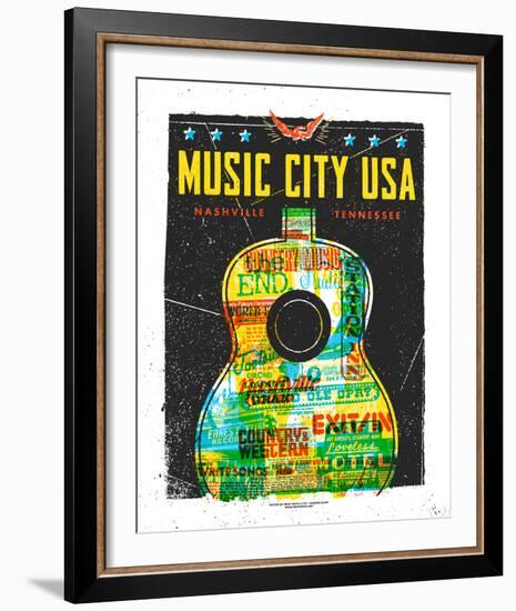 Music City USA-Print Mafia-Framed Serigraph