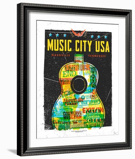 Music City USA-Print Mafia-Framed Serigraph