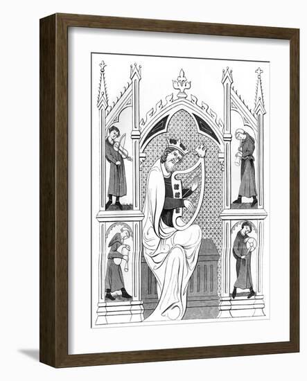 Music Concert, 13th Century-A Bisson-Framed Giclee Print