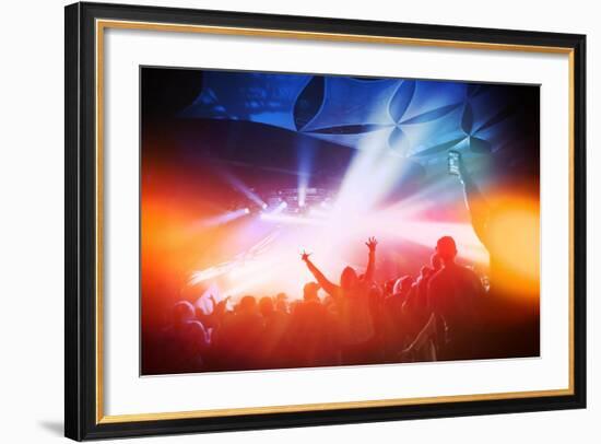 Music Concert. Instagram Effect-soupstock-Framed Art Print